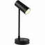 LED Bureaulamp - Trion Lono - 2.5W - Aanpasbare Kleur - Dimbaar - Rond - Mat Zwart - Kunststof 2