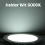 LED Downlight Slim 6 Pack - Inbouw - 6W - Helder/Koud Wit 6000K - Rond - Mat Wit - Aluminium - Ø120mm 8
