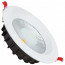 LED Downlight - Verona - Inbouw Rond 30W - Helder/Koud Wit 6400K - Mat Wit Aluminium - Ø225mm