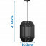 LED Hanglamp - Hangverlichting - Aigi Aly - E27 Fitting - Rond - Mat Zwart - Papier Lijntekening