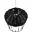 LED Hanglamp - Hangverlichting - Trion Bera XL - E27 Fitting - 1-lichts - Rond - Zwart - Aluminium 6