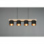 LED Hanglamp - Hangverlichting - Trion Camo - E14 Fitting - 4-lichts - Rechthoek - Mat Bruin - Hout 12