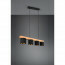 LED Hanglamp - Hangverlichting - Trion Camo - E14 Fitting - 4-lichts - Rechthoek - Mat Bruin - Hout 13