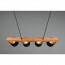 LED Hanglamp - Hangverlichting - Trion Camo - E14 Fitting - 4-lichts - Rechthoek - Mat Bruin - Hout 15