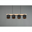 LED Hanglamp - Hangverlichting - Trion Camo - E14 Fitting - 4-lichts - Rechthoek - Mat Bruin - Hout 16