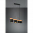 LED Hanglamp - Hangverlichting - Trion Camo - E14 Fitting - 4-lichts - Rechthoek - Mat Bruin - Hout 9
