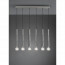 LED Hanglamp - Hangverlichting - Trion Claro - E27 Fitting - 6-lichts - Rond - Mat Nikkel - Aluminium 6