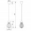 LED Hanglamp - Hangverlichting - Trion Divo - E27 Fitting - 1-lichts - Rond - Mat Zwart - Aluminium Lijntekening