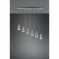 LED Hanglamp - Hangverlichting - Trion Farona - E14 Fitting - 6-lichts - Rond - Mat Nikkel - Aluminium 14