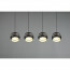 LED Hanglamp - Hangverlichting - Trion Flatina - E14 Fitting - 4-lichts - Rechthoek - Mat Zwart - Aluminium 11