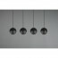LED Hanglamp - Hangverlichting - Trion Flatina - E14 Fitting - 4-lichts - Rechthoek - Mat Zwart - Aluminium 12