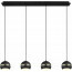 LED Hanglamp - Hangverlichting - Trion Flatina - E14 Fitting - 4-lichts - Rechthoek - Mat Zwart - Aluminium 2