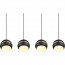 LED Hanglamp - Hangverlichting - Trion Flatina - E14 Fitting - 4-lichts - Rechthoek - Mat Zwart - Aluminium 3