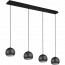 LED Hanglamp - Hangverlichting - Trion Flatina - E14 Fitting - 4-lichts - Rechthoek - Mat Zwart - Aluminium 5
