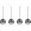 LED Hanglamp - Hangverlichting - Trion Flatina - E14 Fitting - 4-lichts - Rechthoek - Mat Zwart - Aluminium 7