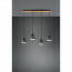 LED Hanglamp - Hangverlichting - Trion Handoll - E27 Fitting - 4-lichts - Rechthoek - Mat Zwart - Aluminium 9