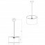 LED Hanglamp - Hangverlichting - Trion Hostons - E27 Fitting - Rond - Mat Wit - Textiel Lijntekening