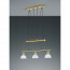 LED Hanglamp - Hangverlichting - Trion Levino - E14 Fitting - Warm Wit 3000K - 3-lichts - Rechthoek - Mat Goud - Aluminium 2