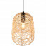 LED Hanglamp - Hangverlichting - Trion Lopar - E27 Fitting - 1-lichts - Rond - Bruin - Hout 3