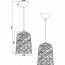 LED Hanglamp - Hangverlichting - Trion Lopar - E27 Fitting - 1-lichts - Rond - Bruin - Hout Lijntekening