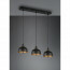LED Hanglamp - Hangverlichting - Trion Palmo - E27 Fitting - 3-lichts - Rechthoek - Mat Zwart - Aluminium 10