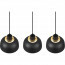 LED Hanglamp - Hangverlichting - Trion Palmo - E27 Fitting - 3-lichts - Rechthoek - Mat Zwart - Aluminium 3