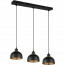 LED Hanglamp - Hangverlichting - Trion Palmo - E27 Fitting - 3-lichts - Rechthoek - Mat Zwart - Aluminium 5