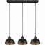 LED Hanglamp - Hangverlichting - Trion Palmo - E27 Fitting - 3-lichts - Rechthoek - Mat Zwart - Aluminium 6