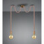 LED Hanglamp - Hangverlichting - Trion Robin - E27 Fitting - 2-lichts - Rond - Oud Brons - Aluminium 4