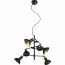 LED Hanglamp - Hangverlichting - Trion Rollo - E14 Fitting - 6-lichts - Rond - Mat Zwart - Aluminium 4