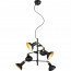 LED Hanglamp - Hangverlichting - Trion Rollo - E14 Fitting - 6-lichts - Rond - Mat Zwart - Aluminium