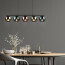 LED Hanglamp - Hangverlichting - Trion Seldy - E14 Fitting - 5-lichts - Zwart met Multicolor Glas 2