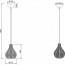 LED Hanglamp - Hangverlichting - Trion Sparko - E14 Fitting - 1-lichts - Rond - Zwart - Hout Lijntekening