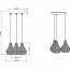 LED Hanglamp - Hangverlichting - Trion Sparko - E14 Fitting - 3-lichts - Rond - Bruin - Hout Lijntekening