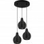 LED Hanglamp - Hangverlichting - Trion Sparko - E14 Fitting - 3-lichts - Rond - Zwart - Hout 5