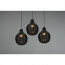 LED Hanglamp - Hangverlichting - Trion Sparko - E14 Fitting - 3-lichts - Rond - Zwart - Hout 9