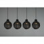 LED Hanglamp - Hangverlichting - Trion Sparko - E14 Fitting - 4-lichts - Rechthoek - Zwart - Hout 8