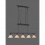 LED Hanglamp - Hangverlichting - Trion Stomun - E14 Fitting - 5-lichts - Rechthoek - Roestkleur - Aluminium 3