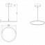 LED Hanglamp - Hangverlichting - Trion Trula - 29W - Warm Wit 3000K - Dimbaar - Rond - Mat Zwart - Aluminium Lijntekening