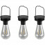 LED Hanglamp met Zonne-energie 3 Pack - Trion Camira - Dag en Nacht Sensor - Spatwaterdicht IP44 - Rond - Mat Zwart - Aluminium 4