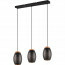 LED Hanglamp - Trion Dabi - E27 Fitting - 3-lichts - Zwart/Goud - Metaal 3