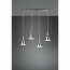 LED Hanglamp - Trion Ewomi - E27 Fitting - 4-lichts - Rechthoek - Mat Nikkel - Aluminium 9