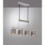 LED Hanglamp - Trion Gorino - E14 Fitting - 4-lichts - Rechthoek - Mat Bruin - Aluminium 2