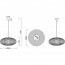 LED Hanglamp - Trion Hetra - E27 Fitting - 1-lichts - Rond - Mat Zwart - Aluminium Lijntekening