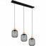 LED Hanglamp - Trion Kalim - E27 Fitting - 3-lichts - Rechthoek - Mat Zwart - Aluminium 2