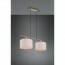 LED Hanglamp - Trion Kiblon - E27 Fitting - 2-lichts - Rond - Mat Bruin - Hout 5