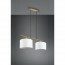 LED Hanglamp - Trion Kiblon - E27 Fitting - 2-lichts - Rond - Mat Bruin - Hout 7