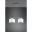 LED Hanglamp - Trion Kiblon - E27 Fitting - 2-lichts - Rond - Mat Bruin - Hout 8