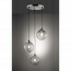 LED Hanglamp - Trion Klino - E27 Fitting - 3-lichts - Rond - Mat Chroom Rookkleur - Aluminium 2