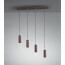 LED Hanglamp - Trion Mary - GU10 Fitting - 4-lichts - Rechthoek - Roestkleur - Aluminium 10